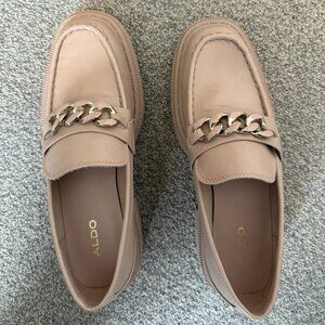 Aldo Brixton Chunky Loafers, Nude/Light Pink, Size 8.5